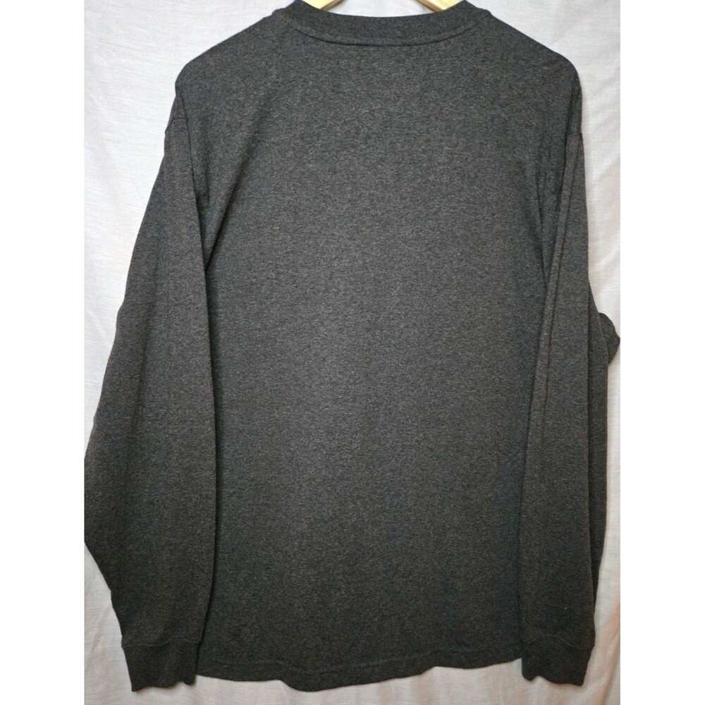 Carhartt Loose Fit K128, Sz Large Heavyweight Long-Sleeve Pocket Henley Gray - Picture 4 of 9